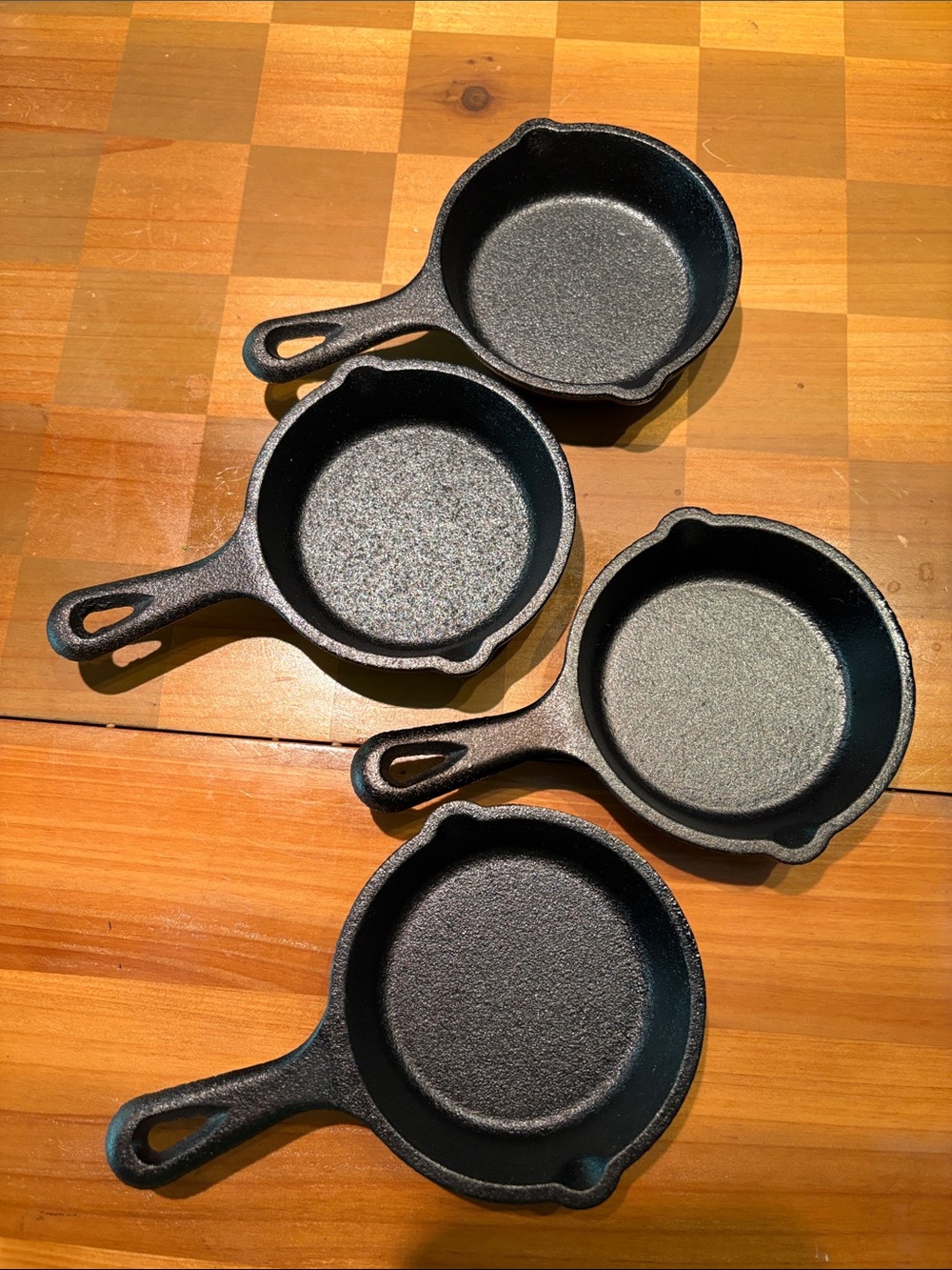 Lodge Cast Iron Skillet Set - Black Mini Fry Pans (Set of 4)